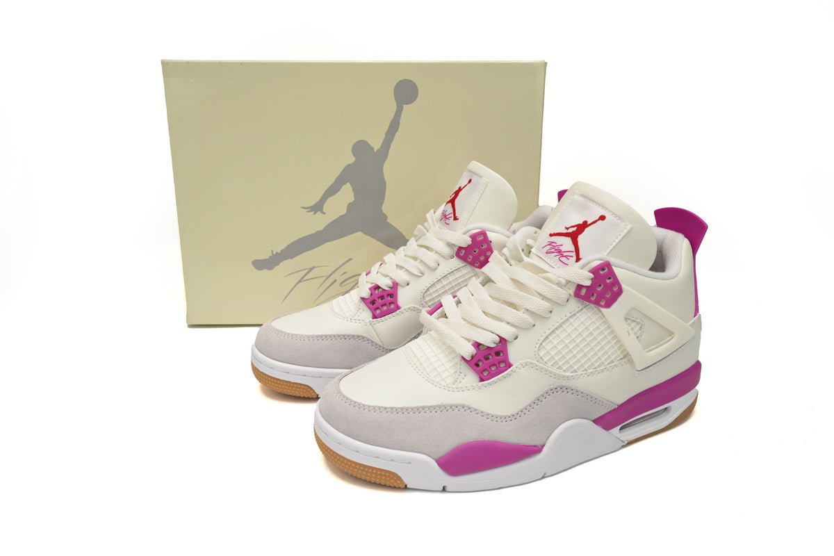 Air Jordan 4 Blanc Violet Gris