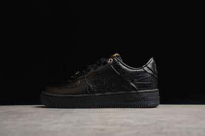 Baskets basses BAPE STA noires à motif crocodile