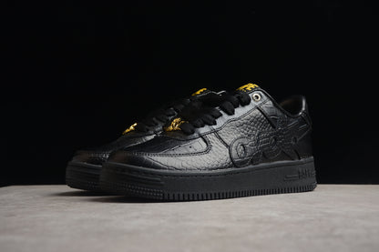 Baskets basses BAPE STA noires à motif crocodile