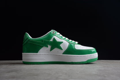 Baskets basses BAPE STA vertes et blanches