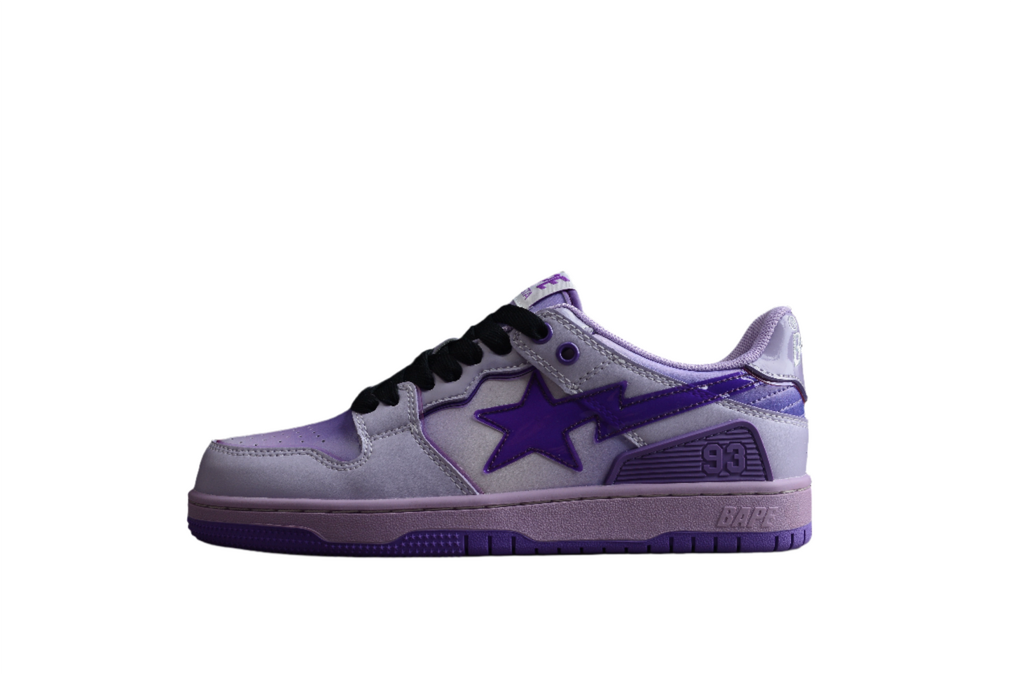 Baskets basses BAPE STA à dégradé violet