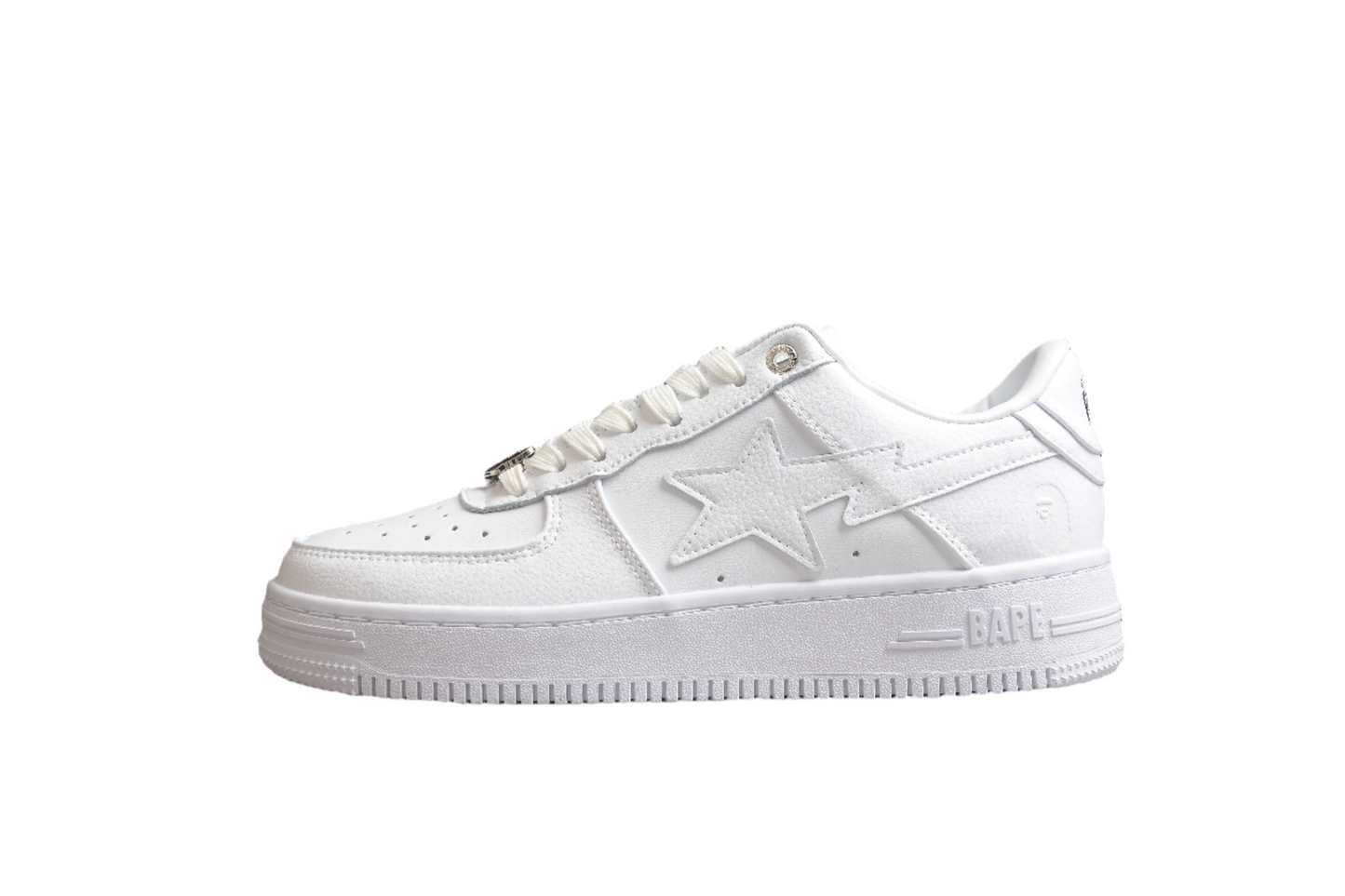 Baskets basses BAPE STA entièrement blanches