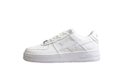 Baskets basses BAPE STA entièrement blanches