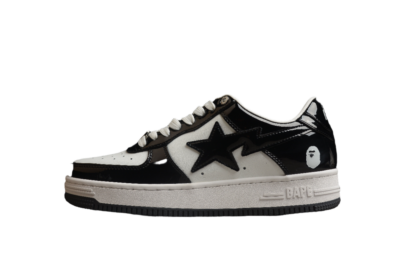 Baskets basses BAPE STA noires et blanches