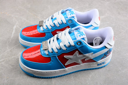 Baskets basses BAPE STA édition Captain America bleue et rouge