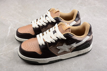Baskets basses BAPE STA marron et beige