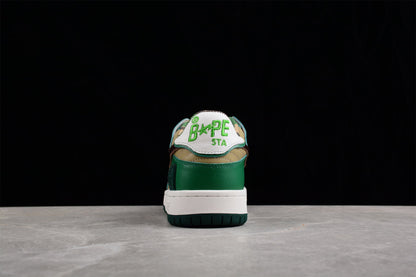 Baskets basses BAPE STA vertes et marron