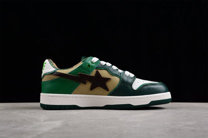 Baskets basses BAPE STA vertes et marron
