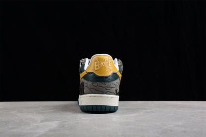 Baskets basses BAPE STA vertes et jaunes