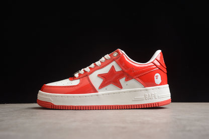 Baskets basses BAPE STA rouges et blanches