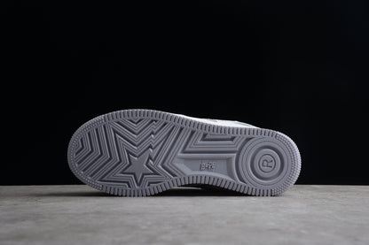 Baskets basses BAPE STA blanches et grises