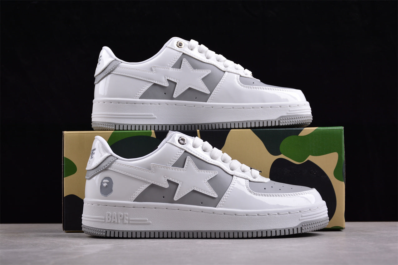 Baskets basses BAPE STA blanches et grises