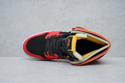 JORDAN 1 HIGH ZOOM AIR CMFT x NOIR ROUGE CHILI 