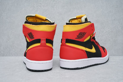 JORDAN 1 HIGH ZOOM AIR CMFT x NOIR ROUGE CHILI 