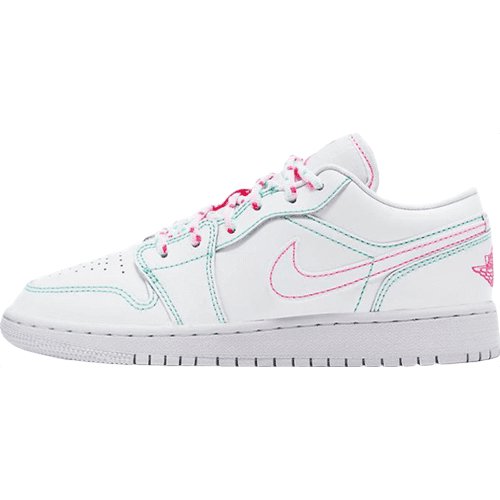 JORDAN 1 LOW x BLANC VERT ROSE 