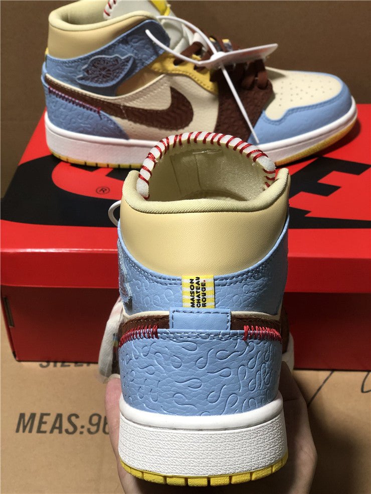 JORDAN 1 MID SE x FEARLESS MAISON CHATEAU ROUGE 