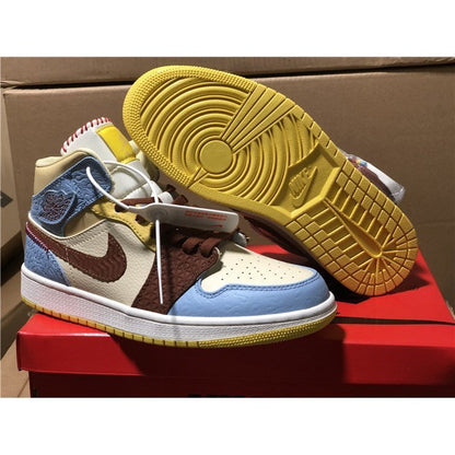 JORDAN 1 MID SE x FEARLESS MAISON CHATEAU ROUGE 