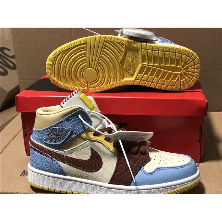 JORDAN 1 MID SE x FEARLESS MAISON CHATEAU ROUGE 