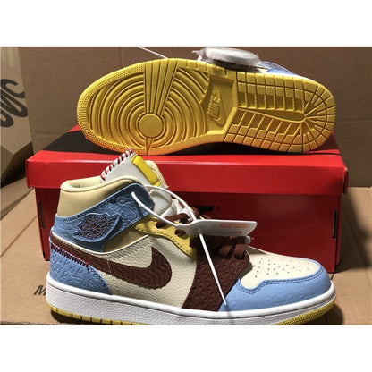 JORDAN 1 MID SE x FEARLESS MAISON CHATEAU ROUGE 