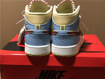 JORDAN 1 MID SE x FEARLESS MAISON CHATEAU ROUGE 