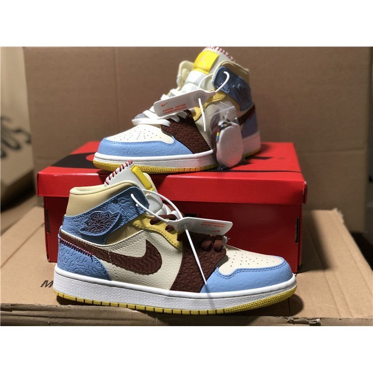 JORDAN 1 MID SE x FEARLESS MAISON CHATEAU ROUGE 