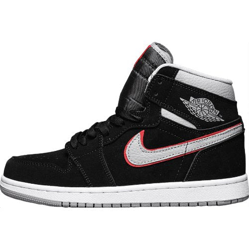 JORDAN 1 MID x NOIR GRIS PARTICULES ROUGE GYM 