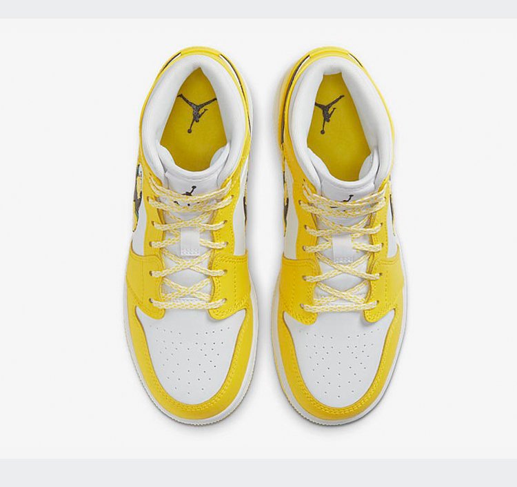 JORDAN 1 MID x DYNAMIC YELLOW FLORAL 
