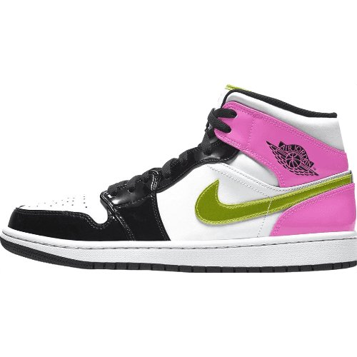 JORDAN 1 MID x BLANC NOIR ROSE CYBER 