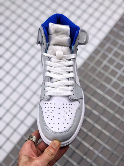 JORDAN 1 RETRO HIGH x ZOOM BLANC RACER BLEU 