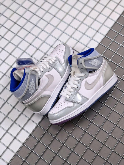 JORDAN 1 RETRO HIGH x ZOOM BLANC RACER BLEU 