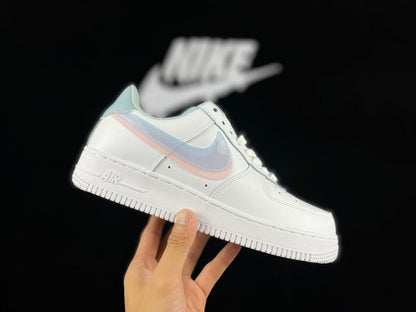 NIKE AIR FORCE 1 « Double Swoosh Rose Pêche »