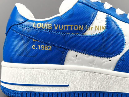 NIKE AIR FORCE 1 x LOUIS VUITTON BLEU/BLANC