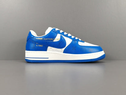 NIKE AIR FORCE 1 x LOUIS VUITTON BLEU/BLANC