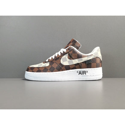 NIKE AIR FORCE 1 x LOULS VULTTON MARRON/BLANC 