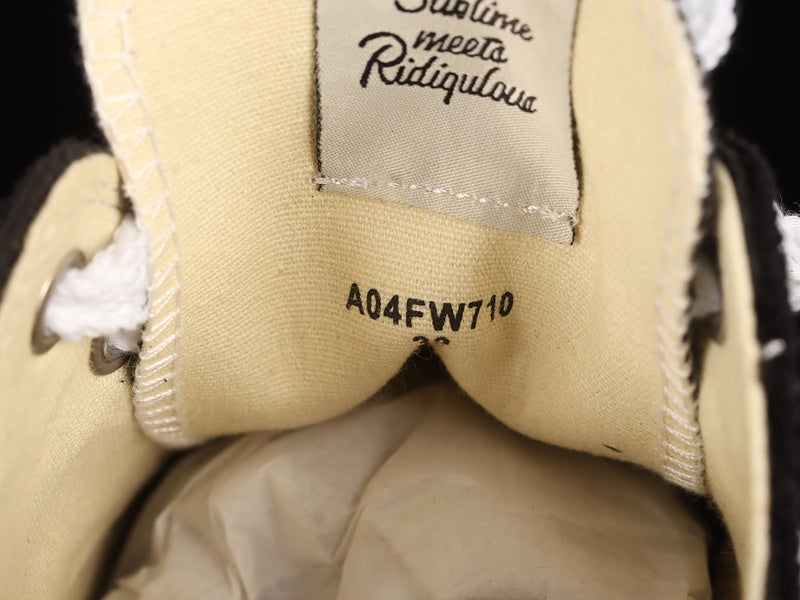 MAISON MIHARA YASUHIRO PETERSON OG SEMELLE TOILE BASSE NOIR 