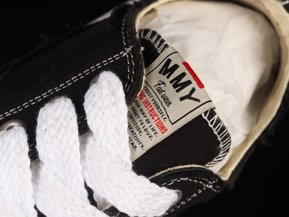 MAISON MIHARA YASUHIRO PETERSON OG SEMELLE TOILE BASSE NOIR 