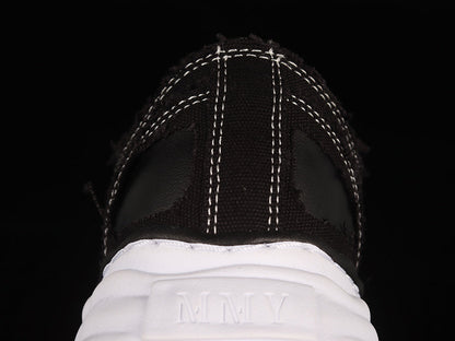 MAISON MIHARA YASUHIRO PETERSON OG SEMELLE TOILE BASSE NOIR 