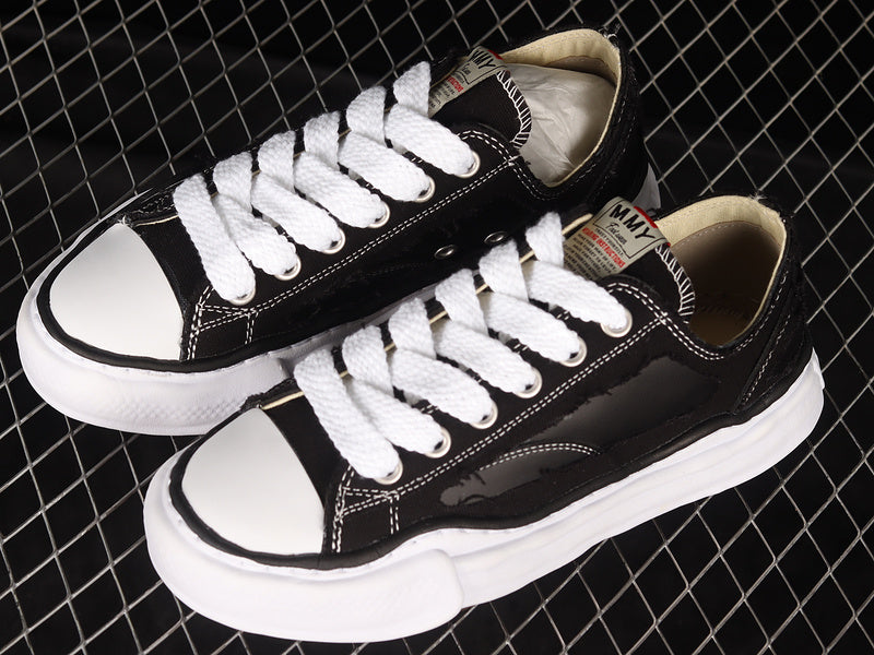 MAISON MIHARA YASUHIRO PETERSON OG SEMELLE TOILE BASSE NOIR 