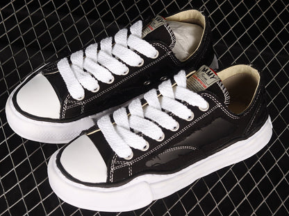 MAISON MIHARA YASUHIRO PETERSON OG SEMELLE TOILE BASSE NOIR 