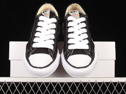 MAISON MIHARA YASUHIRO PETERSON OG SEMELLE TOILE BASSE NOIR 