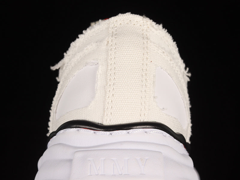 MAISON MIHARA YASUHIRO PETERSON OG SEMELLE TOILE BAS BLANC