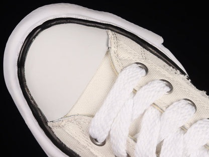 MAISON MIHARA YASUHIRO PETERSON OG SEMELLE TOILE BAS BLANC