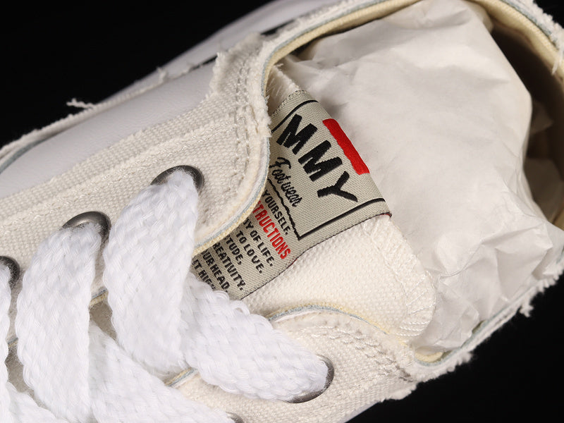 MAISON MIHARA YASUHIRO PETERSON OG SEMELLE TOILE BAS BLANC