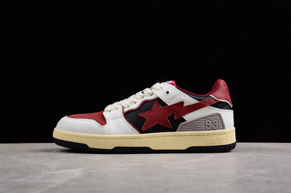 Baskets basses BAPE STA rouges, blanches et noires