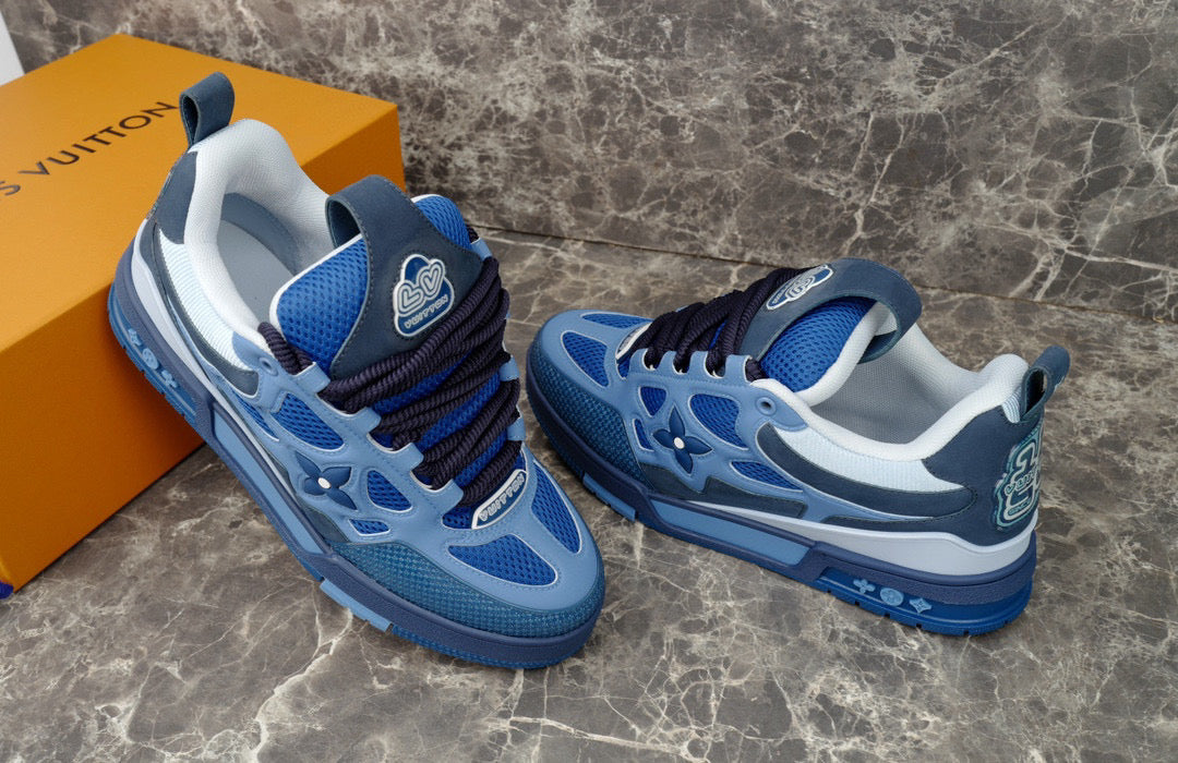 Baskets Louis Vuitton LV Skate bleues