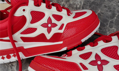 Baskets Louis Vuitton LV Skate rouges et blanches