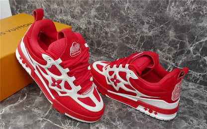 Baskets Louis Vuitton LV Skate rouges et blanches