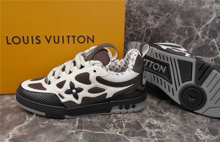 Baskets Louis Vuitton LV Skate blanches et noires