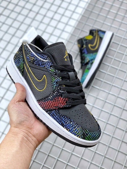 JORDAN 1 LOW x PEAU DE SERPENT MULTICOLORE 