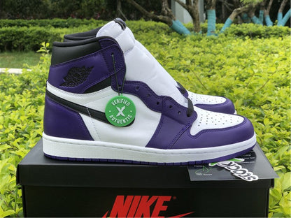 JORDAN 1 HIGH x COURT VIOLET BLANC 